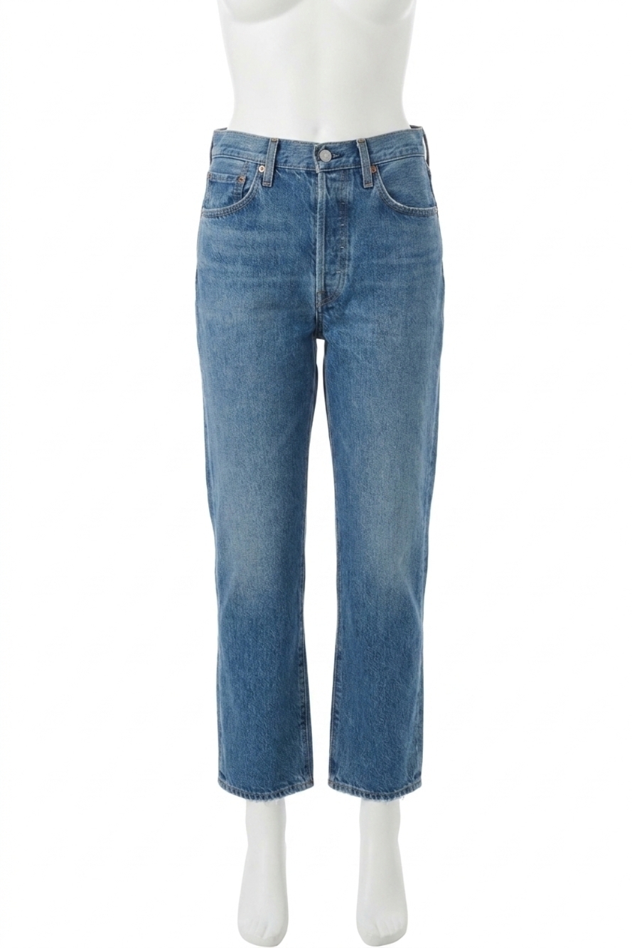 NEW AGOLDE 90'a crop loose straight jeans in oblique